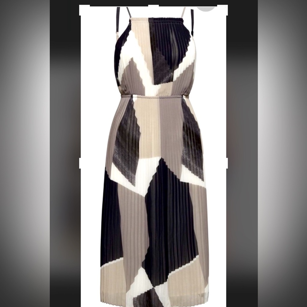 Banana Republic pleated spaghetti strap dress